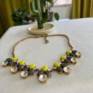 JCREW gold tone with beads and rhinestones